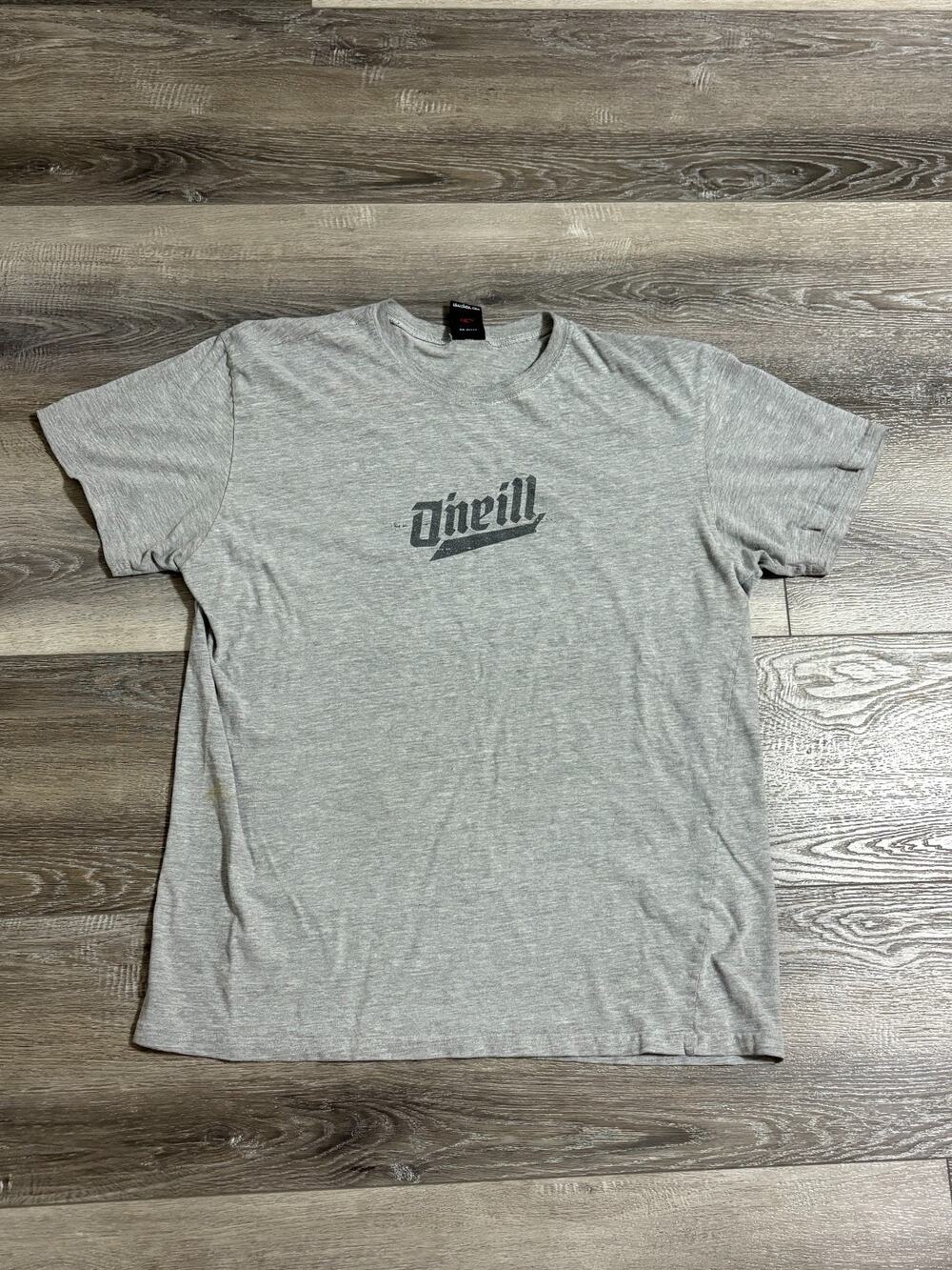 Vintage O’Neill Logo Grey Graphic Surfer Shirt Y2K Surfwear Skater - Men’s Large
